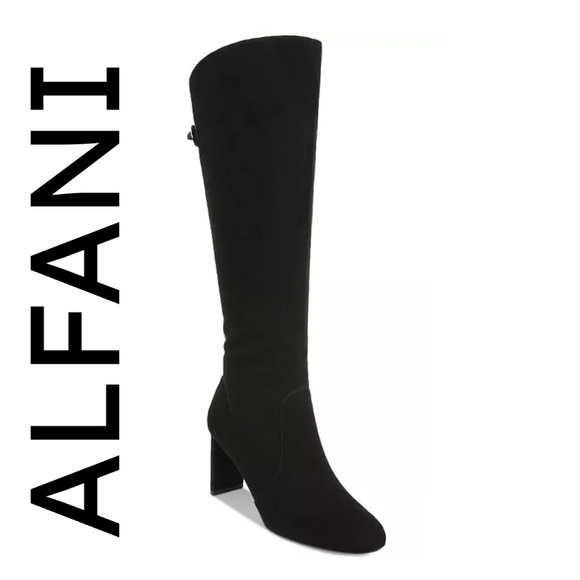 Alfani Shoes - ALFANI Women's Adelayde Knee High Thin Block-Heel Dress Boots, 7M